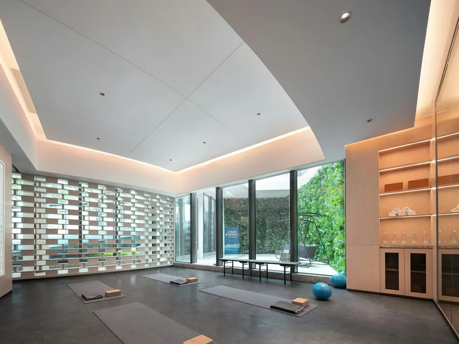 Calm, light-filled wellness studio interior